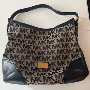Michael Kors Signature Jacquard Hobo Shoulder Bag